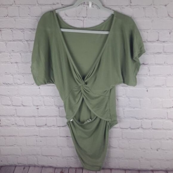 Free People Martini With a Twist Bodysuit Green​ - Picture 4 of 5